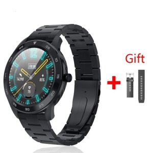 DT98 Smart Watch 1.3 Inch Leather Watchband Bluetooth (black)