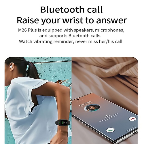 M26 Plus Smart Watch, 1.77\" HD Touch Screen, Waterproof - Image 7