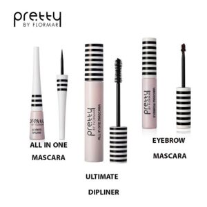 Pretty By-Flormar مجموعه جمال العيون ماسكرا للرموش والحواجب وديب لاينر
