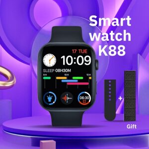 FK88 Smart All Watch Buttons Work With 2 Fabric&Silicone Straps