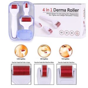 Derma Roller 4in1 ,1.5mm ,1.0mm ,0.5mm تتكون من3 احجام منفصلة