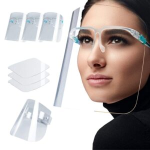 Face Shield عرض أربع قطع فيس شيلد مريح وخفيف الوزن