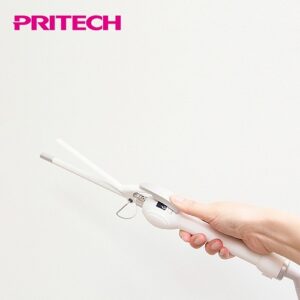PriTech مكواه لتجعيد الشعر بدرجات حرارة قابلة للتعديل وشاشة دجيتال