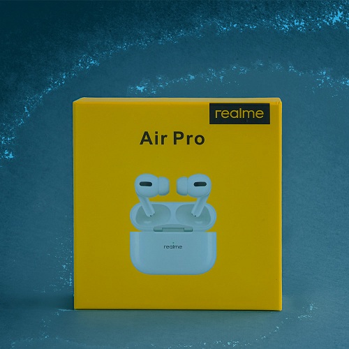 AirPro سماعة لاسلكية ريلمي تدعم كل الهواتف بصوت جبار -اصفر - Image 2