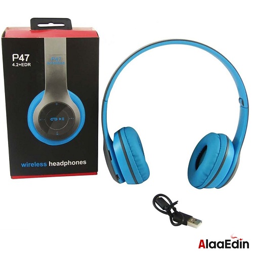 Wireless Head phones P47سماعه لاسلكية بصوت مميز وعازل للضوضاء - Image 2